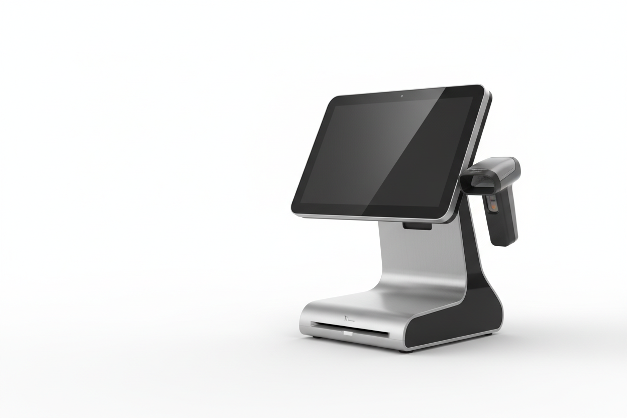 has to be a POS Terminal clean background, No text overlay